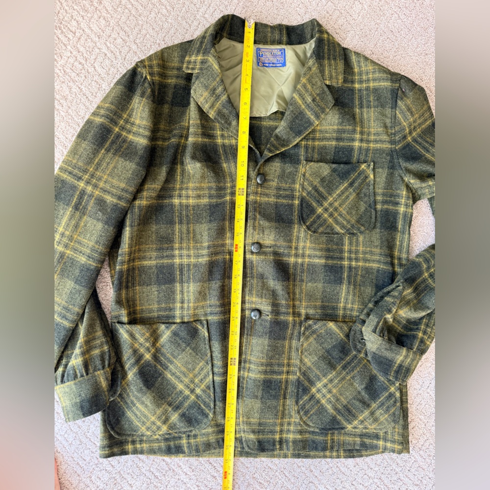 Pendleton Vintage Men’s 100% Virgin Wool Plaid Shirt Jacket 60’s-70’s. Size M - Picture 6 of 7